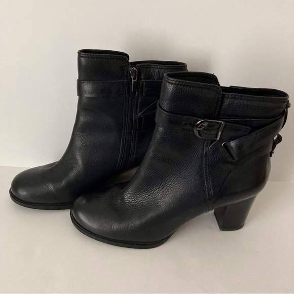 Clarks Jolissa Topaz Ankle Black Leather Boots | Size 10 - Picture 5 of 7